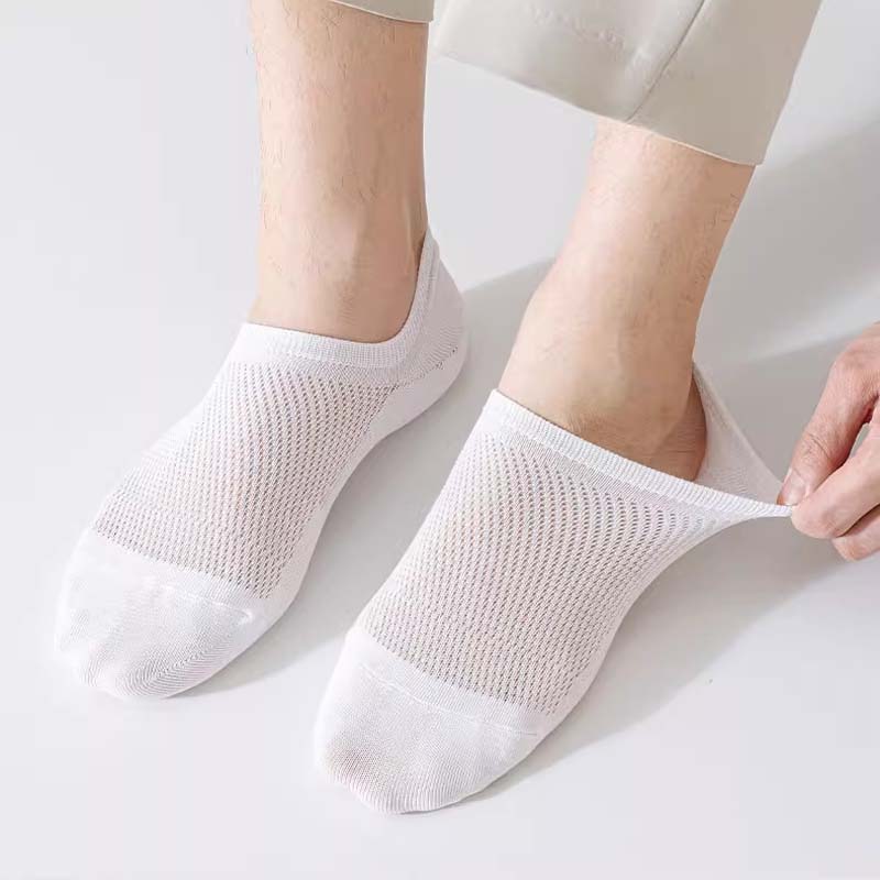 Mesh Socks | Moisture-Wicking, Antibacterial & Non-Slip Silicone Cuff | Plus Size