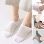 Mesh Socks | Moisture-Wicking, Antibacterial & Non-Slip Silicone Cuff | Plus Size