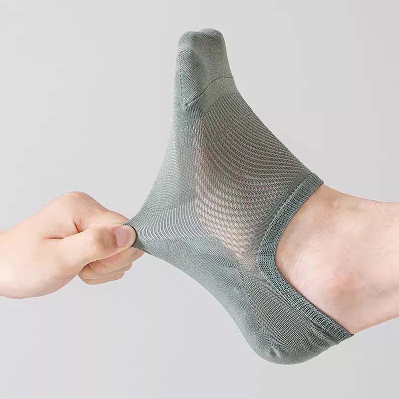 Mesh Socks | Moisture-Wicking, Antibacterial & Non-Slip Silicone Cuff | Plus Size
