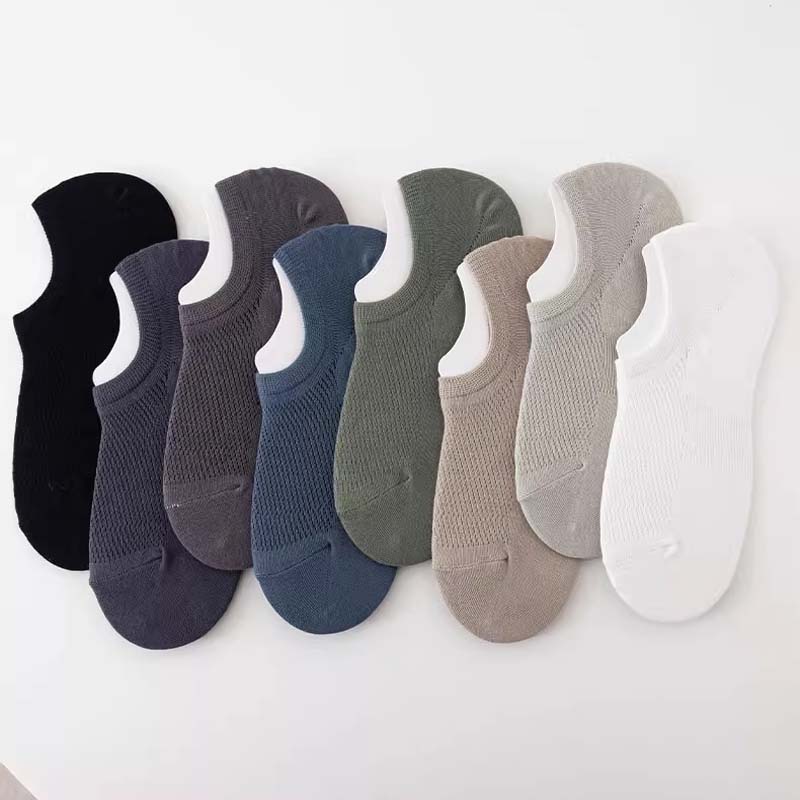 Mesh Socks | Moisture-Wicking, Antibacterial & Non-Slip Silicone Cuff | Plus Size