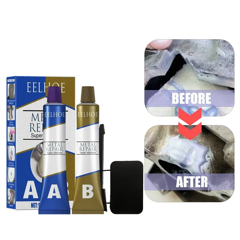Metal Repair Adhesive | Heat-Resistant & Metal-Hard | Sandable & Drillable After Cure