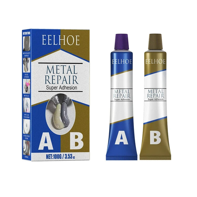Metal Repair Adhesive | Heat-Resistant & Metal-Hard | Sandable & Drillable After Cure