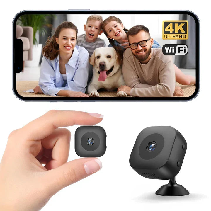 Mini Surveillance Camera | Wireless 1080p Night Vision & Motion Alerts | Supports 128GB MicroSD