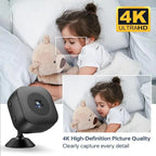 Mini Surveillance Camera | Wireless 1080p Night Vision & Motion Alerts | Supports 128GB MicroSD