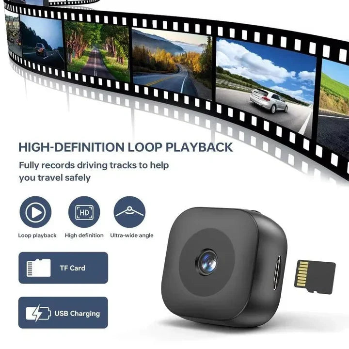 Mini Surveillance Camera | Wireless 1080p Night Vision & Motion Alerts | Supports 128GB MicroSD
