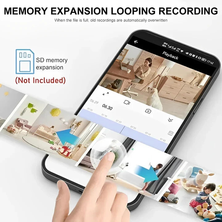 Mini Surveillance Camera | Wireless 1080p Night Vision & Motion Alerts | Supports 128GB MicroSD