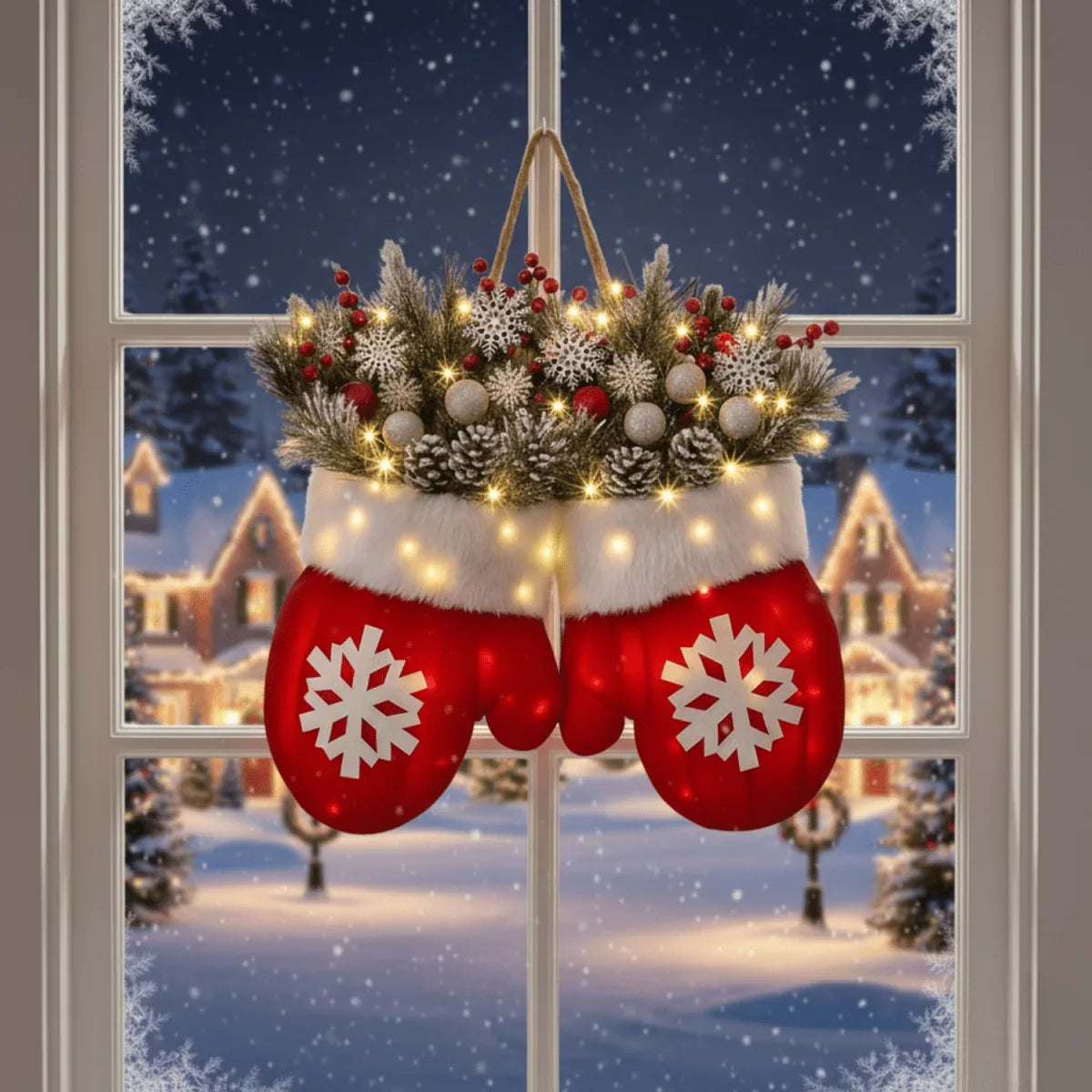 Mitten Light | 120 Warm White LEDs & Built-In Timer | Battery Operated