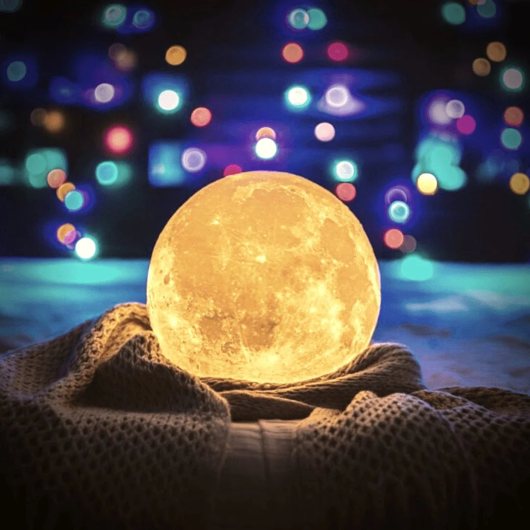 Moon Lamp | 3D-Printed Realistic Surface & Touch Control