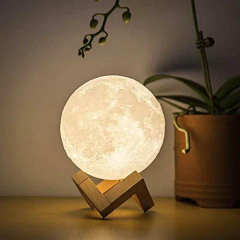 Moon Lamp | 3D-Printed Realistic Surface & Touch Control