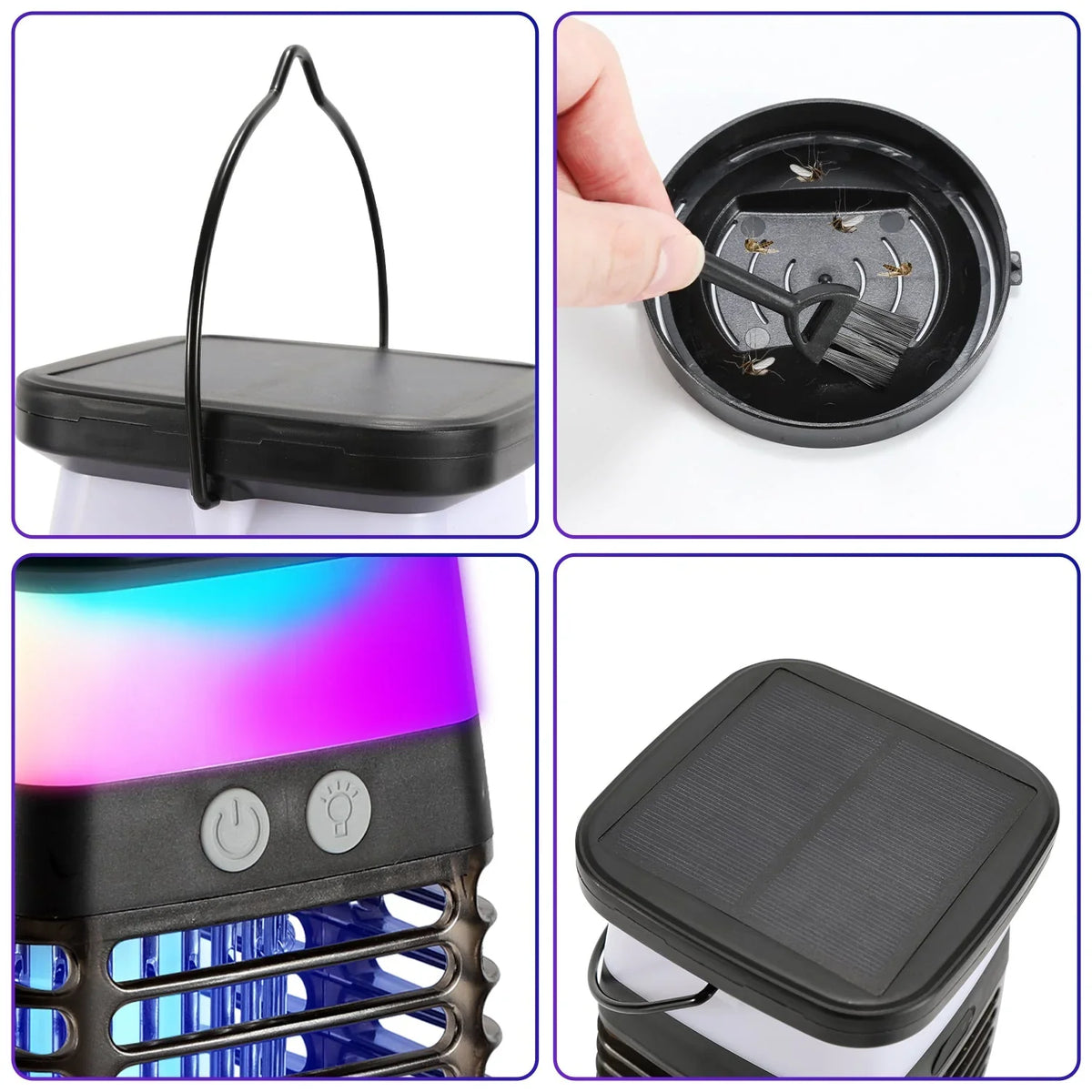 Mosquito Trap | UV Zapper & Solar & USB-C Rechargeable | IP65 Weatherproof