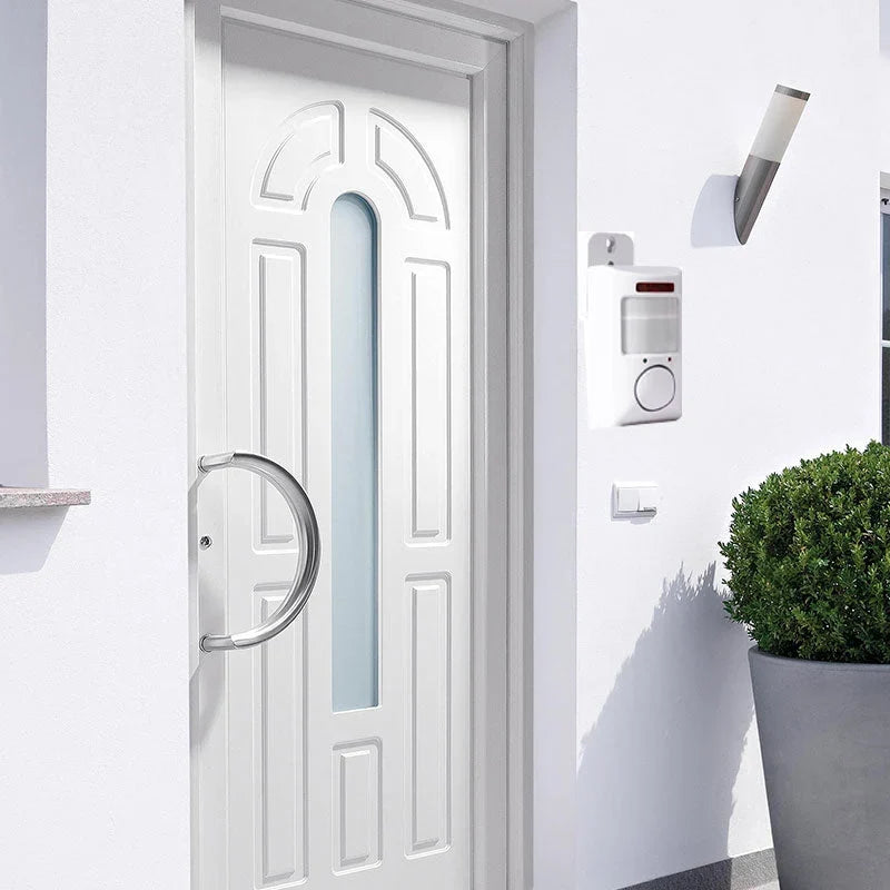Motion Detector Alarm | Infrared Detection & 105 dB Siren | Includes Remote Controls