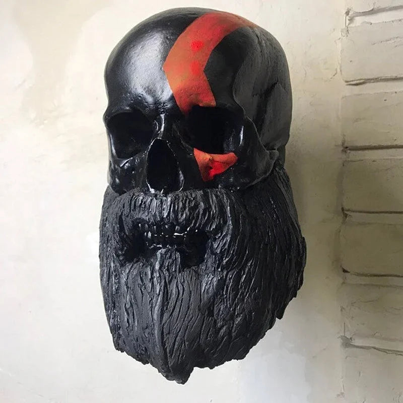 Motorcycle Helmet Holder | Skull Design & Resin | Universal Fit