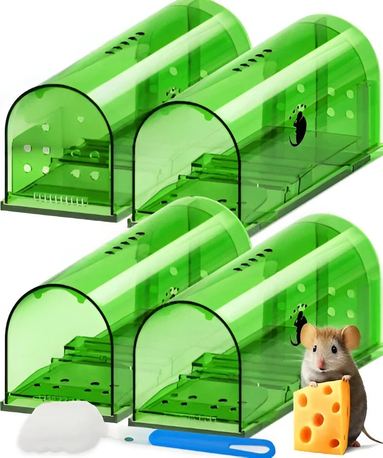 Mouse Trap Set | Humane Live-Catch & Touch-Free Release | Set of 4