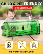 Mouse Trap Set | Humane Live-Catch & Touch-Free Release | Set of 4