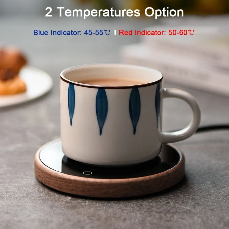 Mug Warmer | Temperature Control & Auto Shut-Off | Tempered Glass