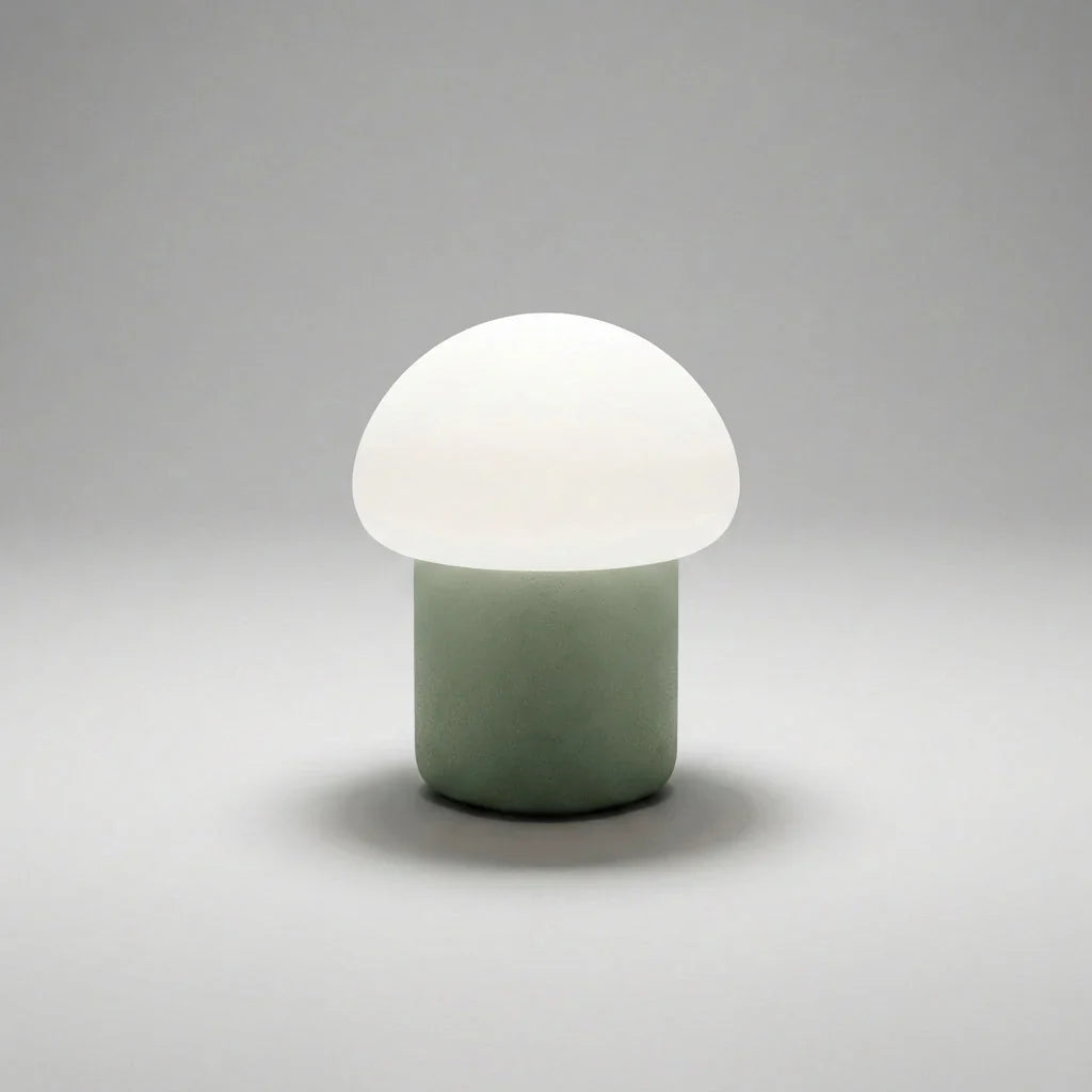 Mushroom Table Lamp | Warm LED & Weighted Non-Slip Base | Compact