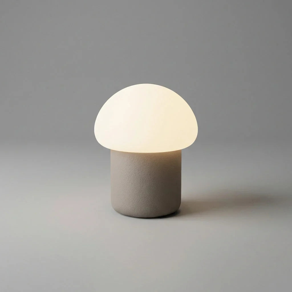 Mushroom Table Lamp | Warm LED & Weighted Non-Slip Base | Compact