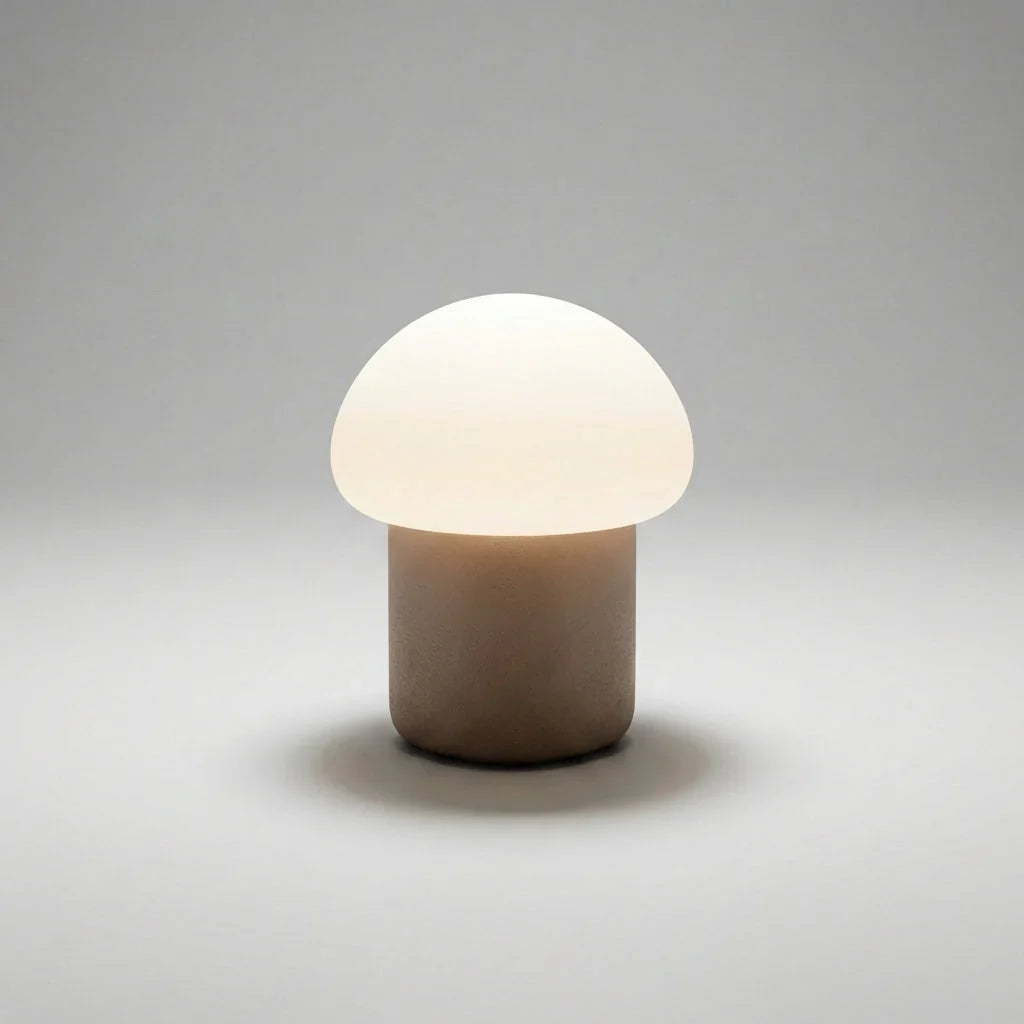 Mushroom Table Lamp | Warm LED & Weighted Non-Slip Base | Compact