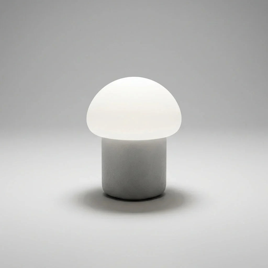 Mushroom Table Lamp | Warm LED & Weighted Non-Slip Base | Compact