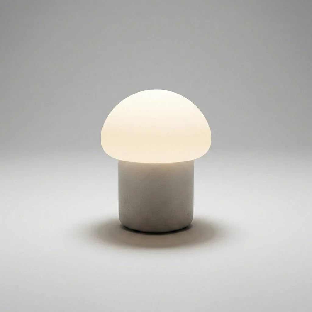 Mushroom Table Lamp | Warm LED & Weighted Non-Slip Base | Compact