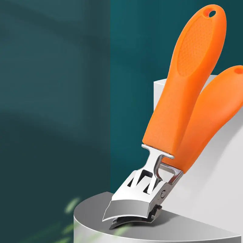 Nail Clipper | Wide Ergonomic Handle & Splash Guard | For Thick Nails