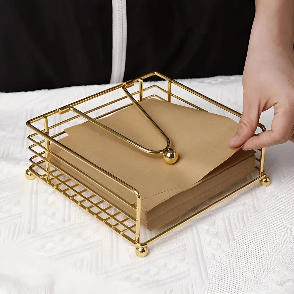 Napkin Holder | Durable Iron & Minimalist Design | Fits Standard Napkins