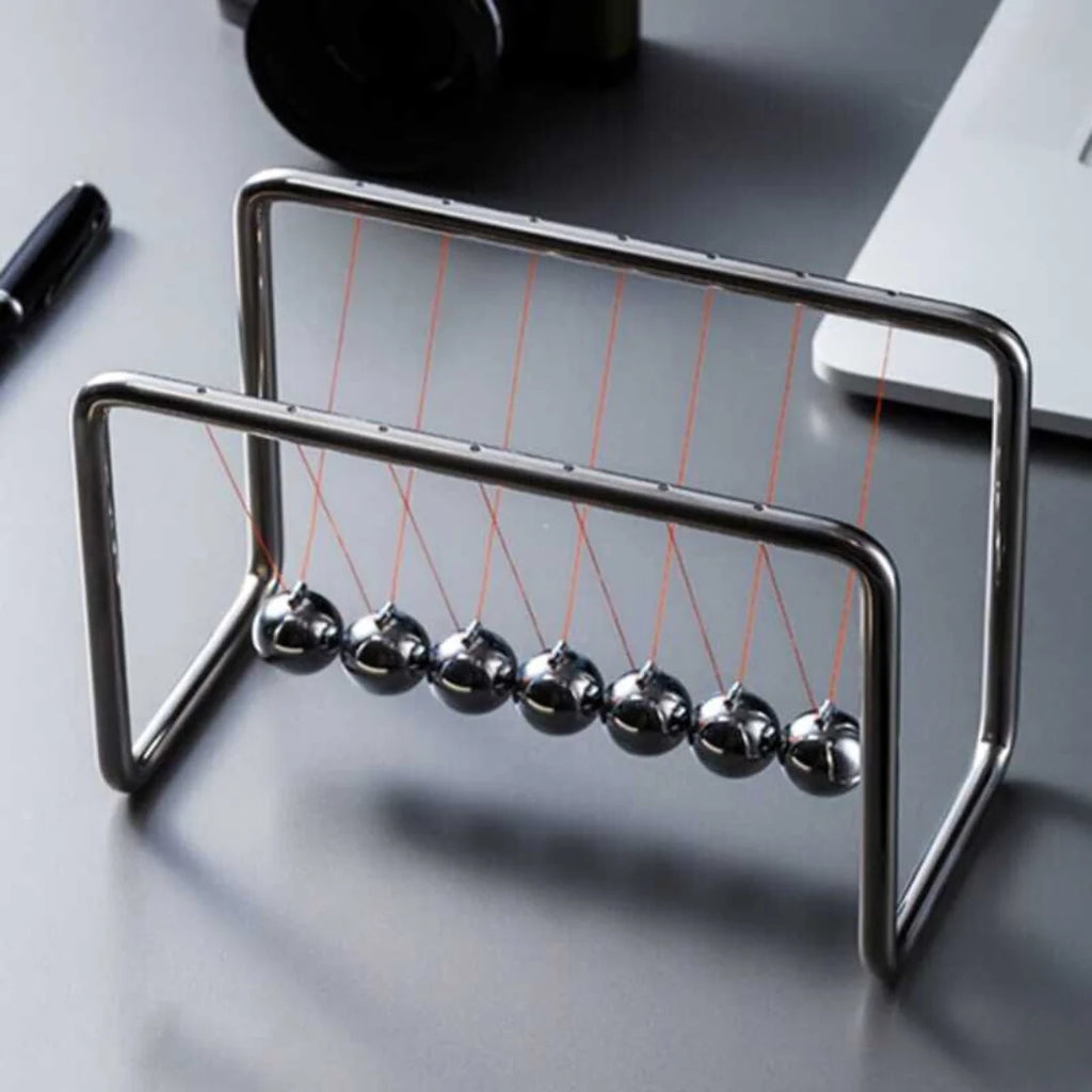 Newton Pendulum | Polished Metal Office Decor