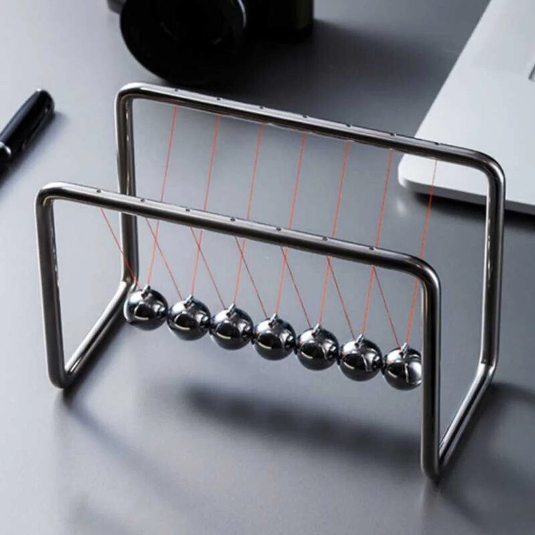 Newton Pendulum | Polished Metal Office Decor