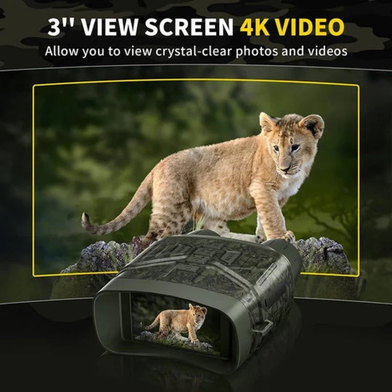 Night Vision Binoculars | 4K/36MP & 5x Zoom | 4000mAh Battery