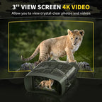 Night Vision Binoculars | 4K/36MP & 5x Zoom | 4000mAh Battery