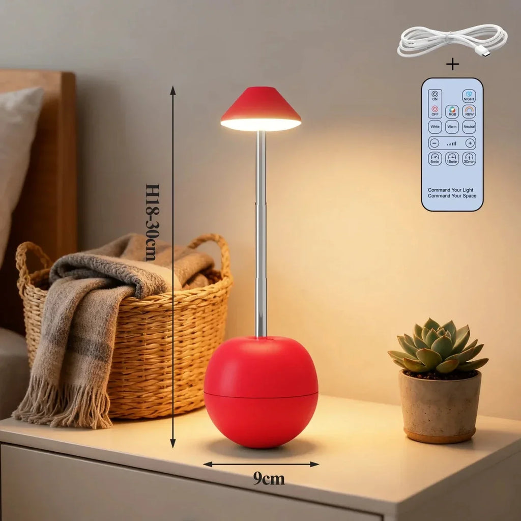Nightstand Lamp | Remote Control, USB Charging & Energy-Saving LED | 30 x 15 cm