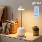 Nightstand Lamp | Remote Control, USB Charging & Energy-Saving LED | 30 x 15 cm