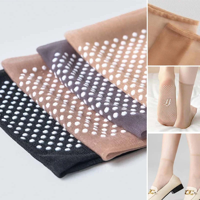 No-Show Socks | Breathable Nylon & Non-Slip Grip | Pack of 5