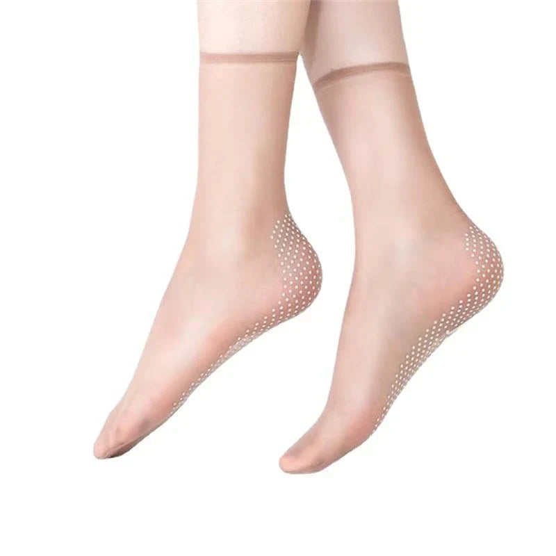 No-Show Socks | Breathable Nylon & Non-Slip Grip | Pack of 5