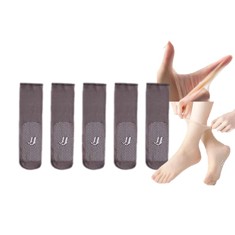 No-Show Socks | Breathable Nylon & Non-Slip Grip | Pack of 5