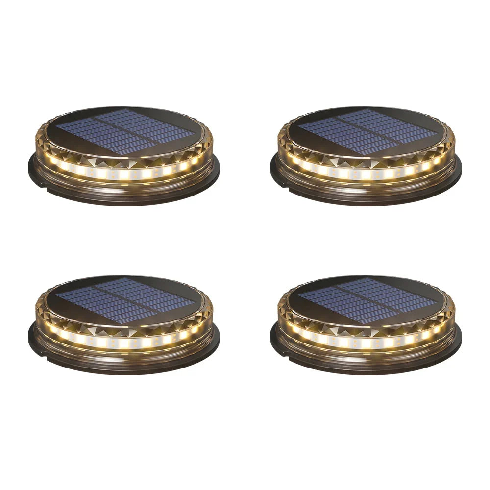 Outdoor Disc Light | Solar-Powered & IP65 Weatherproof | Set of 4