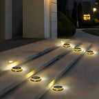 Outdoor Disc Light | Solar-Powered & IP65 Weatherproof | Set of 4