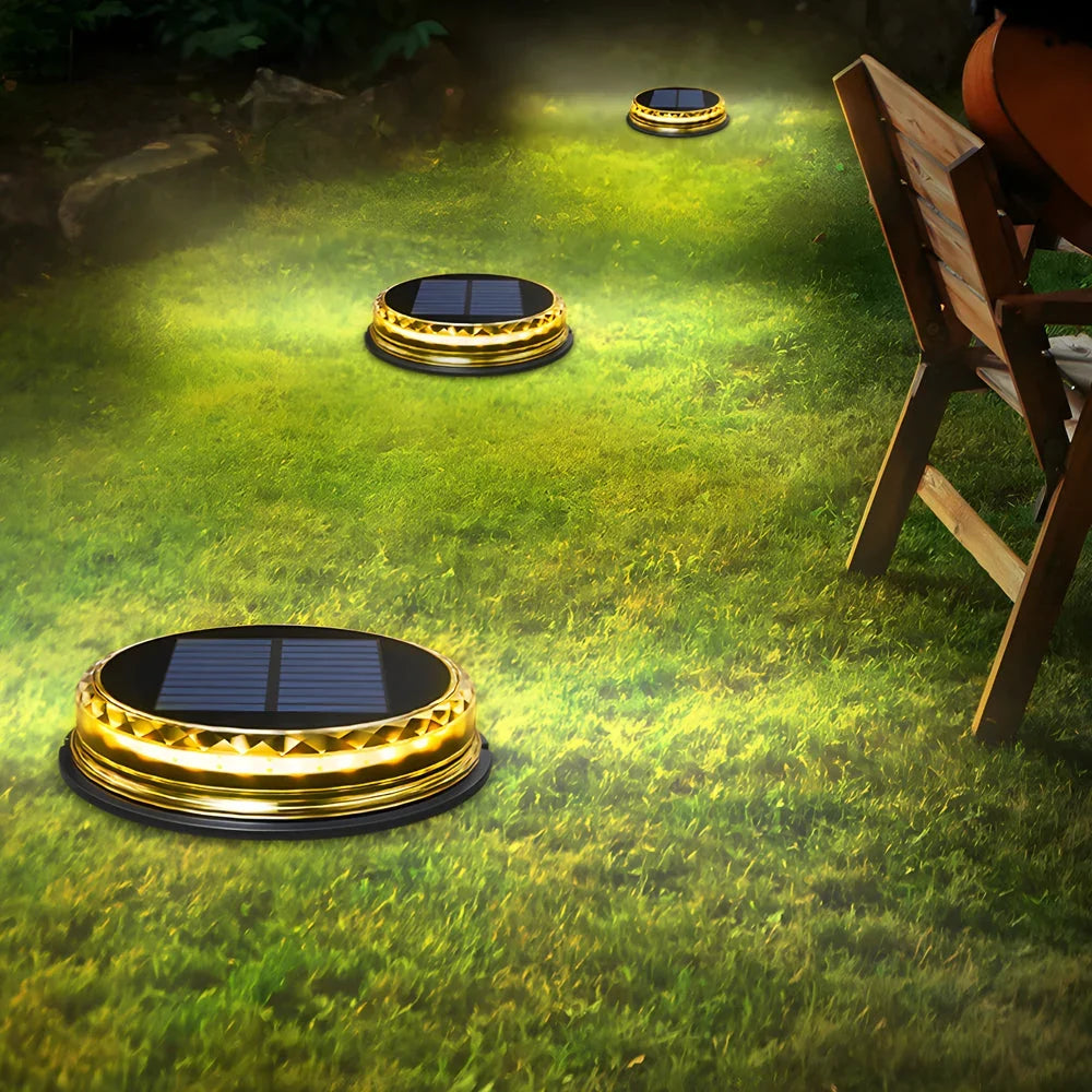 Outdoor Disc Light | Solar-Powered & IP65 Weatherproof | Set of 4
