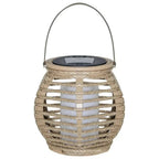Outdoor Hanging Lantern | Solar-Powered Waterproof IP44 Handwoven Bamboo