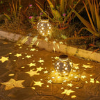 Outdoor Lantern | Solar Star Projection & Warm White LED