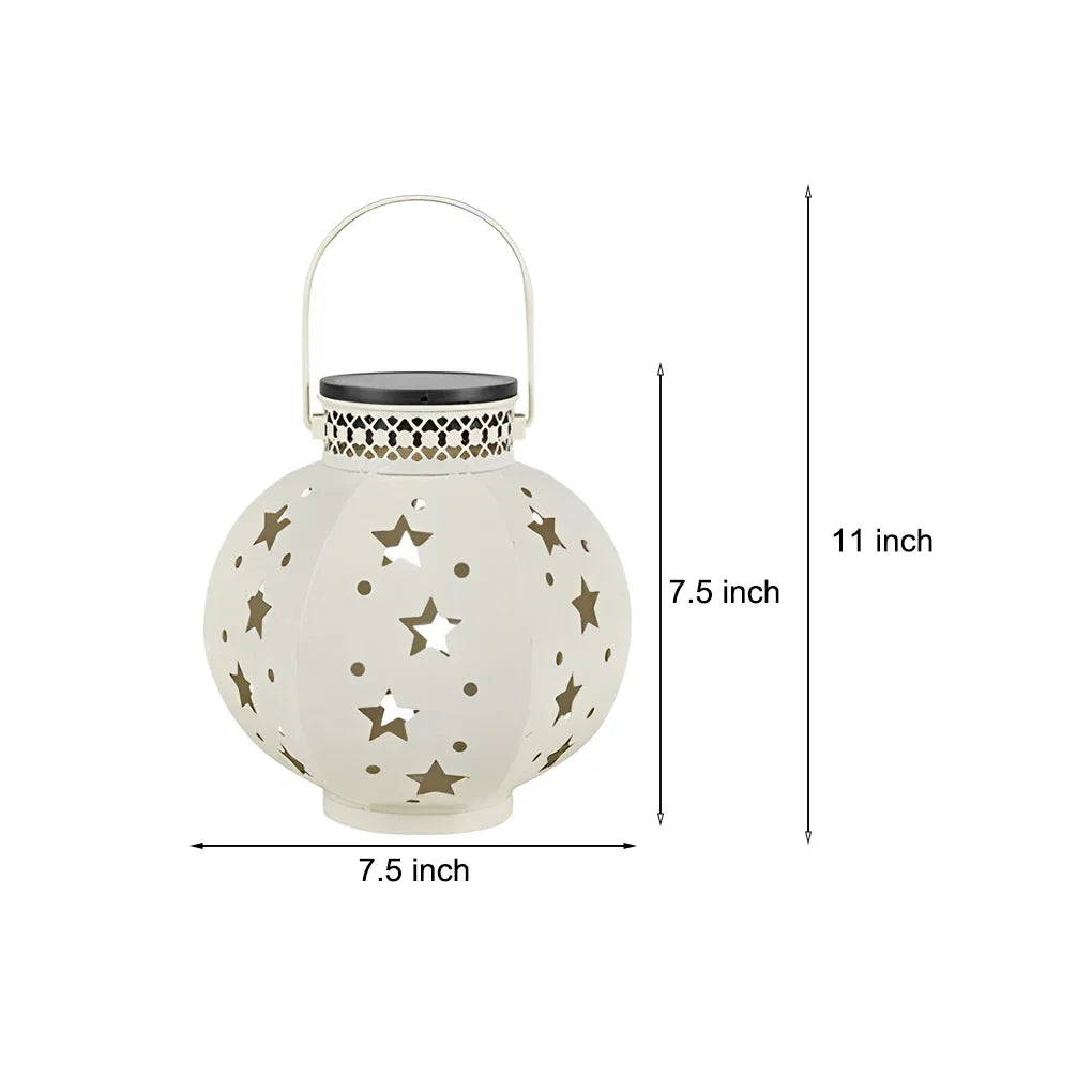 Outdoor Lantern | Solar Star Projection & Warm White LED