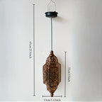 Outdoor Lantern | Vintage Floral Metal & Solar-Powered