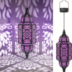 Outdoor Lantern | Vintage Floral Metal & Solar-Powered
