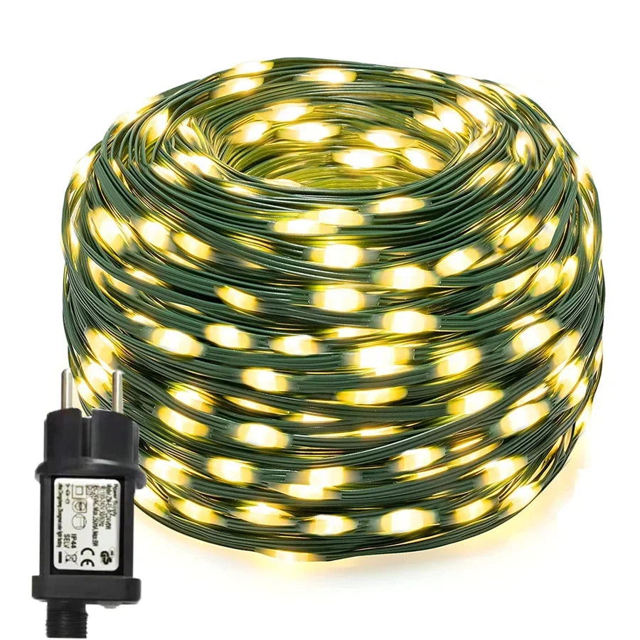 Outdoor LED String Lights | IP65 Waterproof & 8 Modes | 10–100 m