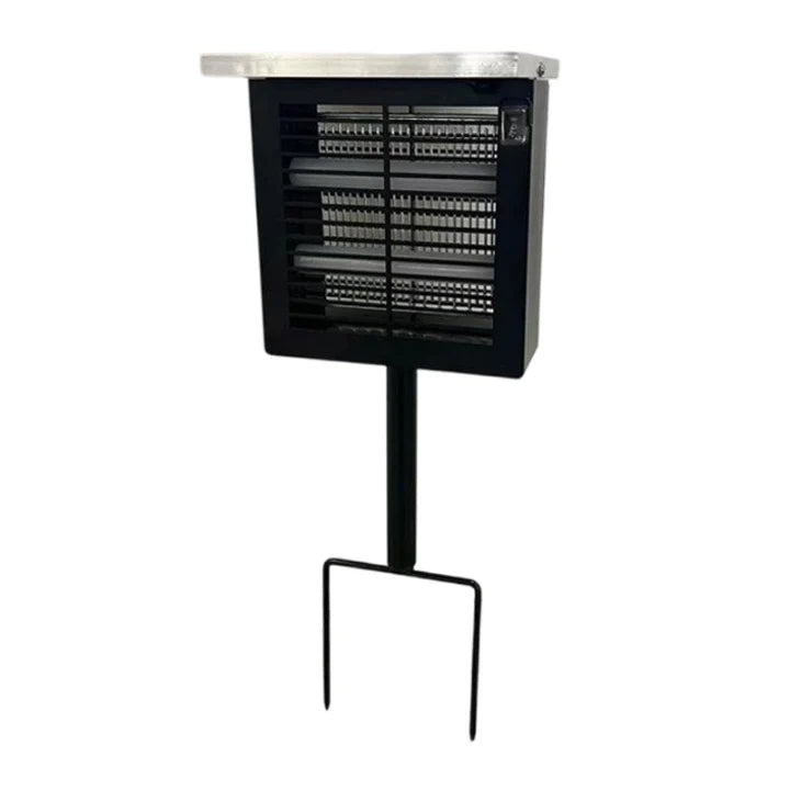 Outdoor Mosquito Zapper | Solar-Powered Dual UV Tubes | Ground Stake