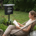 Outdoor Mosquito Zapper | Solar-Powered Dual UV Tubes | Ground Stake