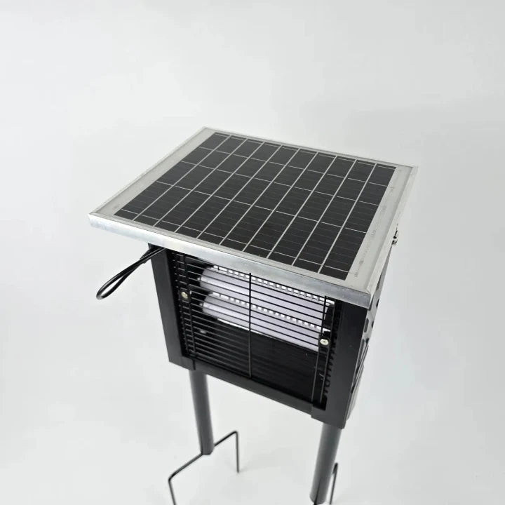 Outdoor Mosquito Zapper | Solar-Powered Dual UV Tubes | Ground Stake