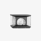 Outdoor Pillar Light | Metal & Glass Warm Glow | Solar/Hardwired