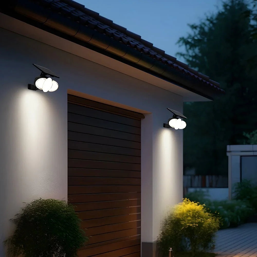 Outdoor Security Light | Solar-Powered & Motion-Activated | 3 Adjustable LED Heads