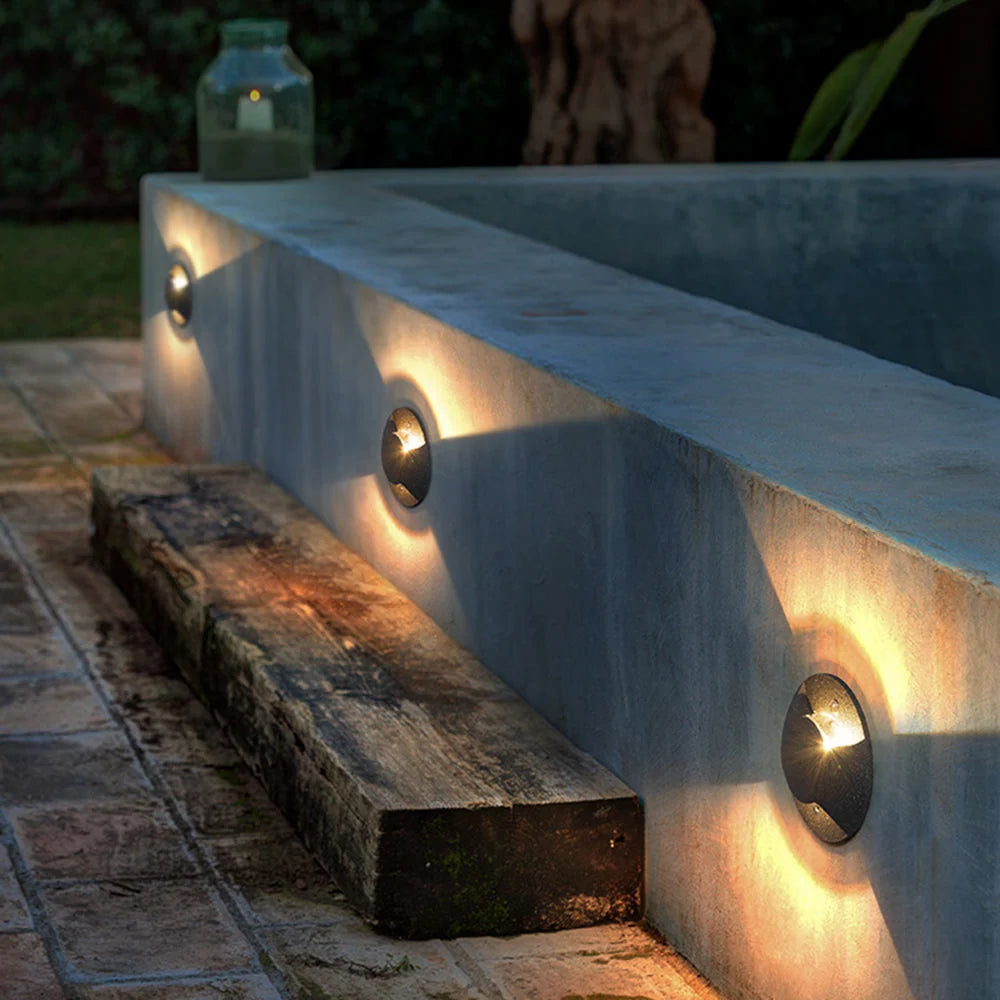 Outdoor Step & Deck Light | Metal & Glass | IP65 Weather-Resistant
